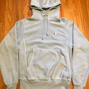 Authentic Light blue champion hoodie